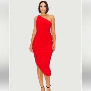 Last Tango Red One-Shoulder Dress